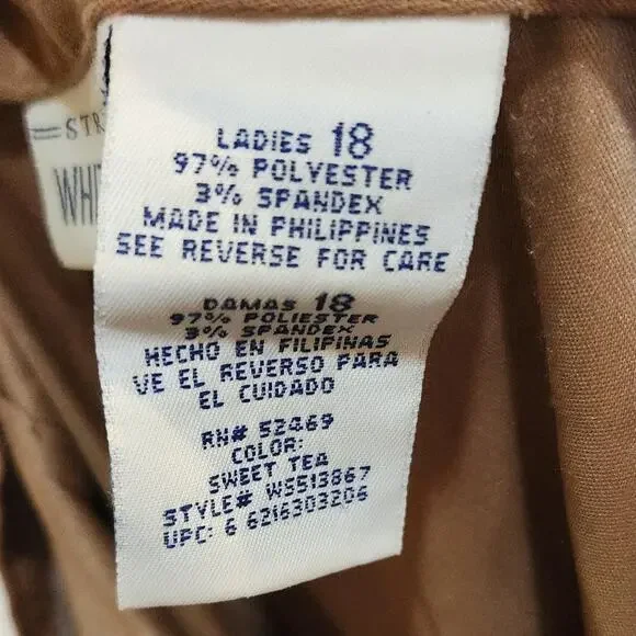 Vintage White Stag Sweet Tea Brown Retro Faux Suede A-Line Midi Skirt Size 18 - Picture 7 of 8